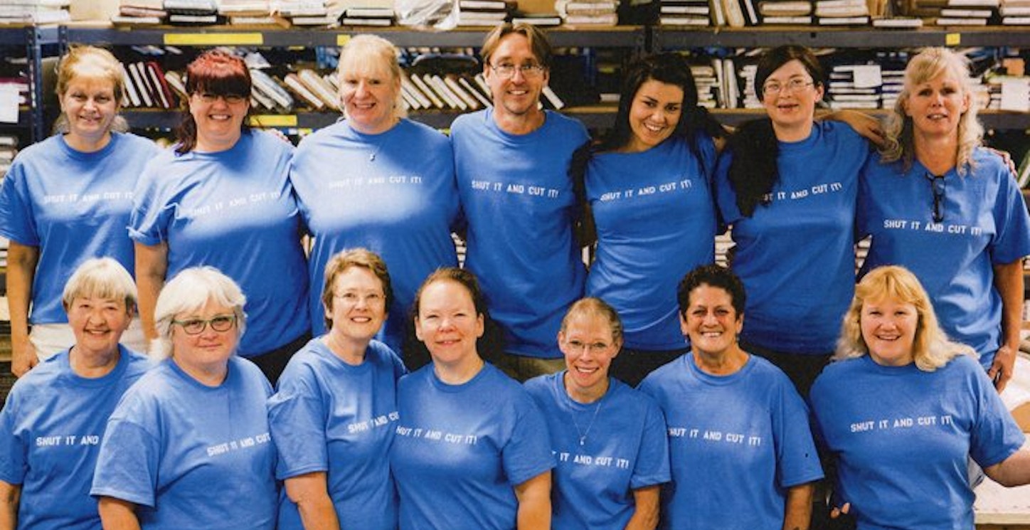 Picture of The "Shut It And Cut It" Crew At Keepsake Quilting Custom T-Shirt Design The "Shut It And Cut It" Crew At Keepsake Quilting T-Shirt Photo