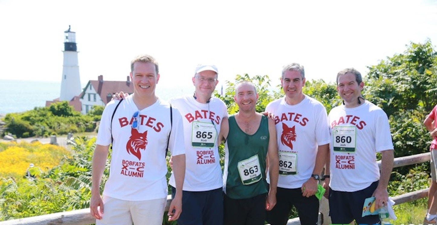 The 2015 Bates Bobfats X C Alumni Team! T-Shirt Photo