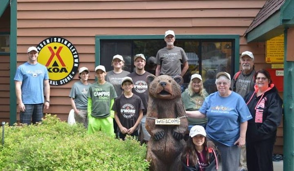 Picture of Hiker's Unite' At Koa Lassen Custom T-Shirt Design Hiker's Unite' At Koa Lassen T-Shirt Photo
