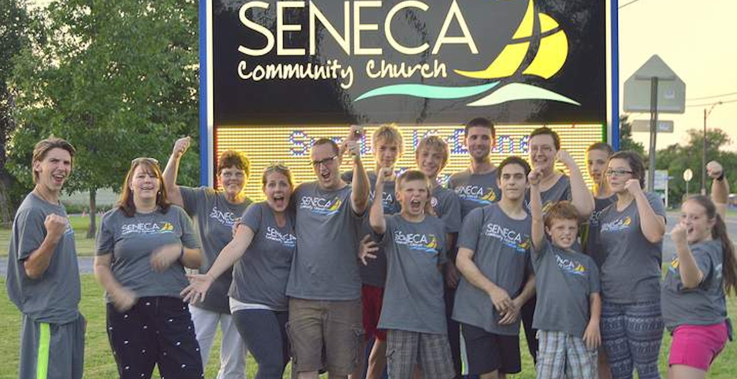 Seneca Community Church Volunteers Rocking Their T Shirts After The Kid Zone Summer Program T-Shirt Photo