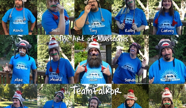 Team Falkor's Art Of Mustaches T-Shirt Photo