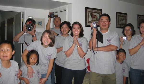 Surprise! The Big Reveal At Grandma's 80th Birthday Party! T-Shirt Photo