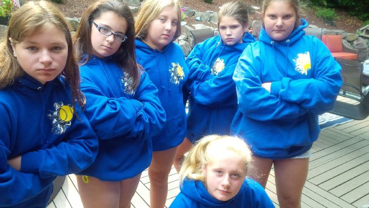 Amber's 11th Bday, Hoodies Vs Goody Bags. Hoodies Clearly Win!  T-Shirt Photo