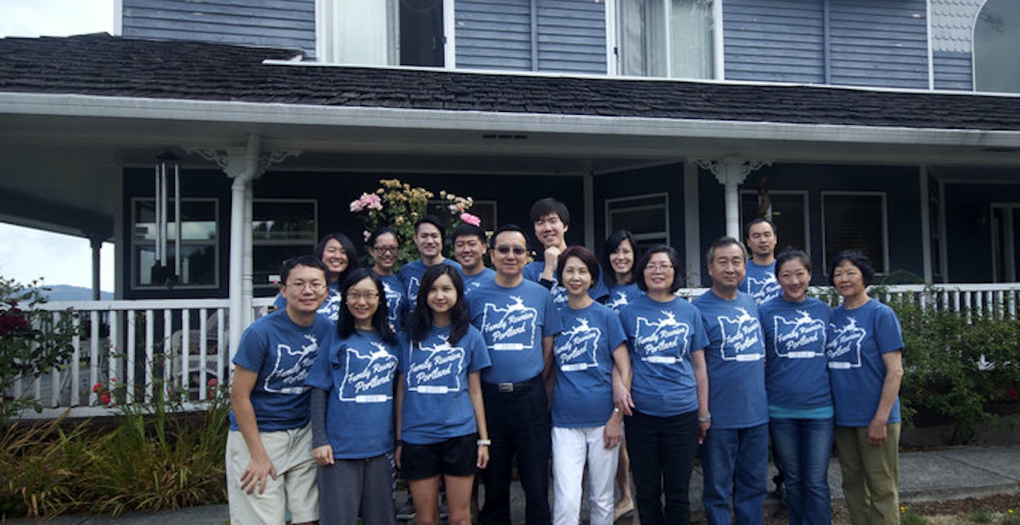 Family In Blue T-Shirt Photo