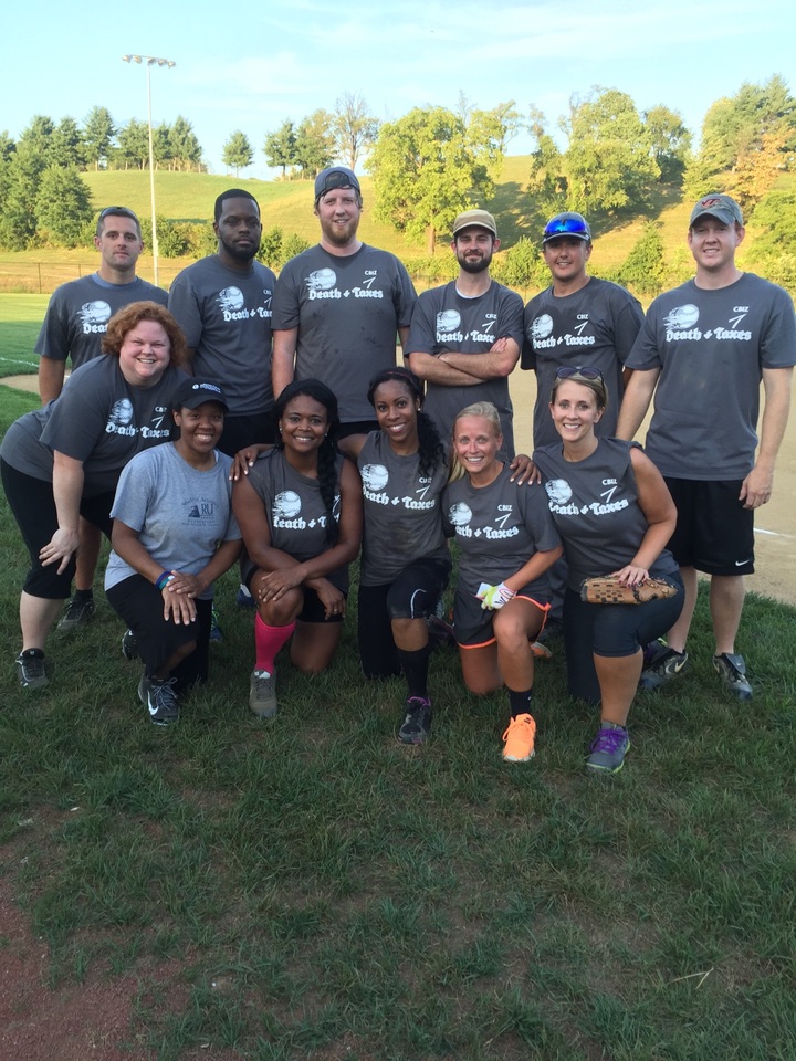 Picture of Cbiz Payroll Softball Team Cbiz Death & Taxes Custom T-Shirt Design Cbiz Payroll Softball Team Cbiz Death & Taxes T-Shirt Photo