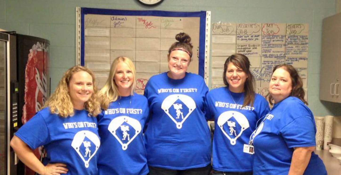 Who's In First? First Grade Teachers T-Shirt Photo