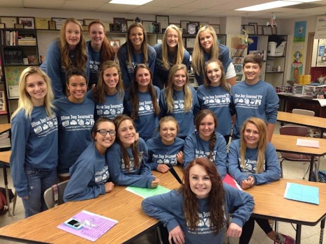 Blue Jay Journal Tv Staff At Whs Loves Custom Ink! T-Shirt Photo