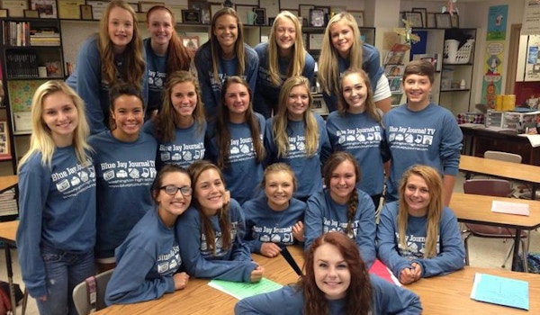 Picture of Blue Jay Journal Tv Staff At Whs Loves Custom Ink! Custom T-Shirt Design Blue Jay Journal Tv Staff At Whs Loves Custom Ink! T-Shirt Photo