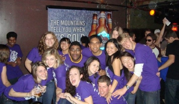 The Bar Was Filled With Our Purple T Shirts! T-Shirt Photo