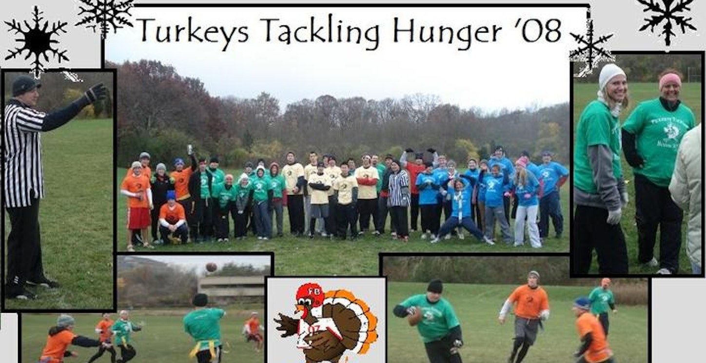 Turkeys Tackling Hunger Flag Football Tournament T-Shirt Photo