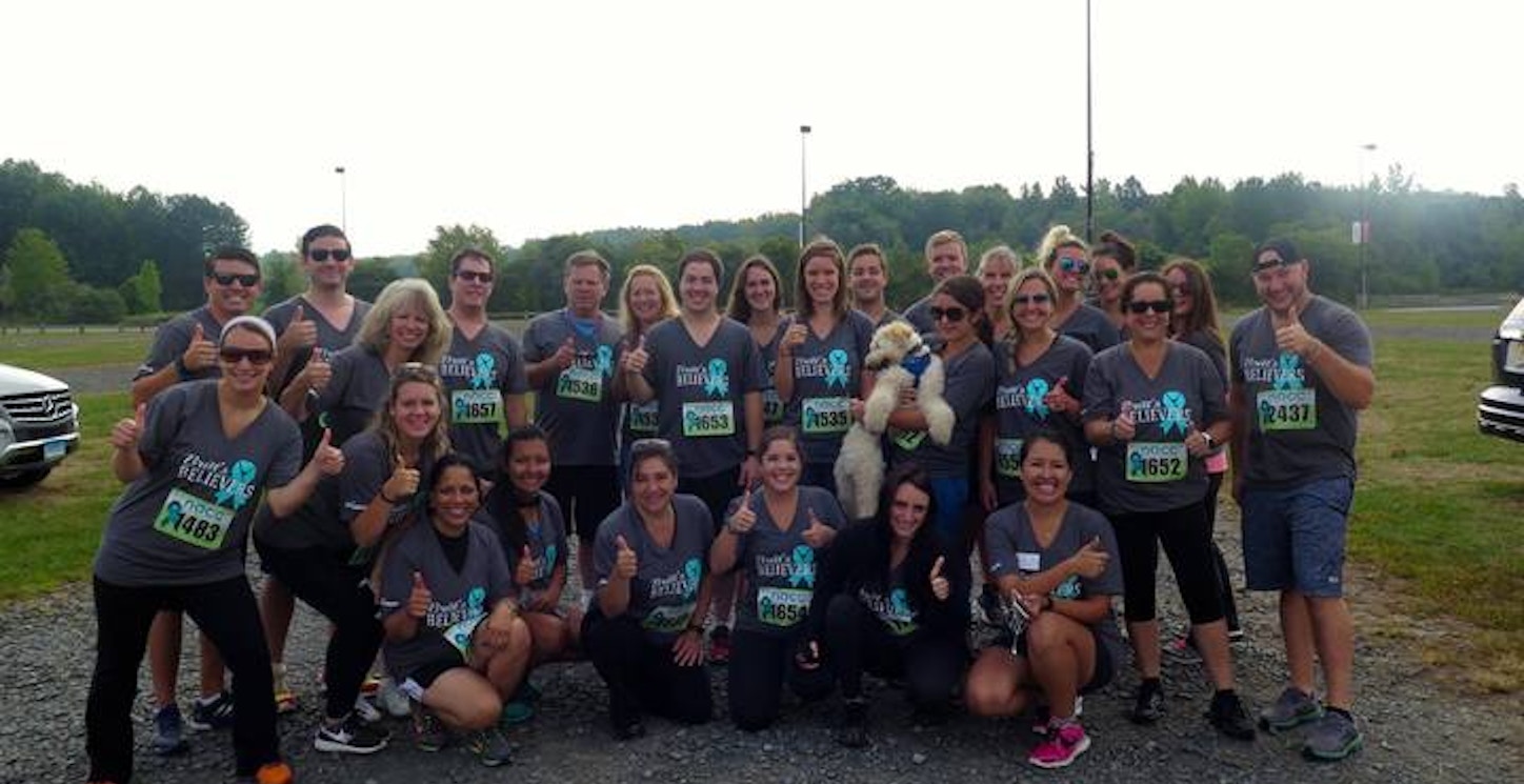 Picture of Britt's Believers Breaks The Silence Against Ovarian Cancer Custom T-Shirt Design Britt's Believers Breaks The Silence Against Ovarian Cancer T-Shirt Photo