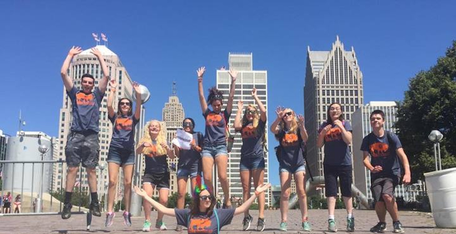 Hope's Youth Show Their Buffa Lutheran Pride In Detroit! T-Shirt Photo