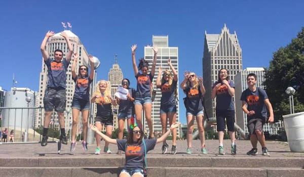 Hope's Youth Show Their Buffa Lutheran Pride In Detroit! T-Shirt Photo