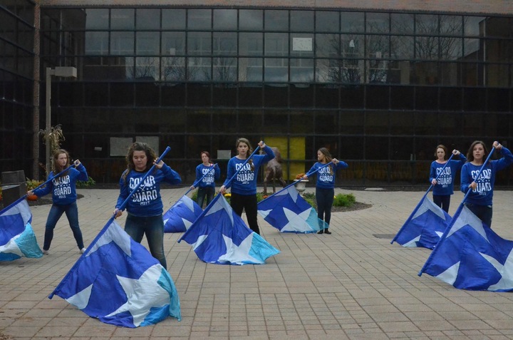 Hilliard Davidson Color Guard In Action! T-Shirt Photo