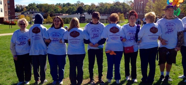 Forget Me Not Team Walk For Alzheimers T-Shirt Photo