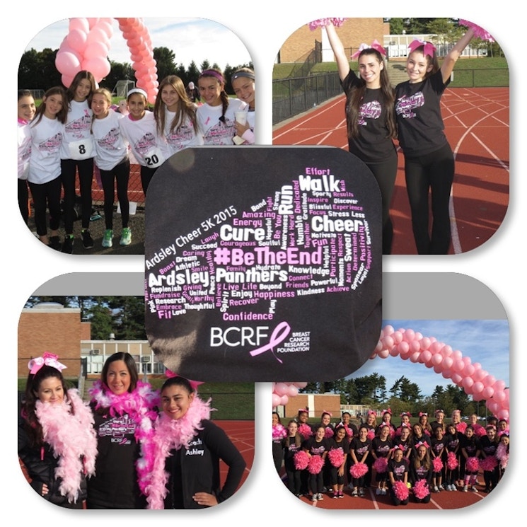 Ardsley Cheerleaders & Breast Cancer Research Foundation 5 K Fundraiser T-Shirt Photo