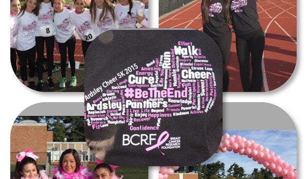 Ardsley Cheerleaders & Breast Cancer Research Foundation 5 K Fundraiser T-Shirt Photo