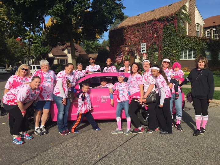 Family Walking For A Cure  T-Shirt Photo