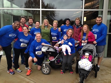 5 K Team = 13 Adults And 2 Babies! T-Shirt Photo