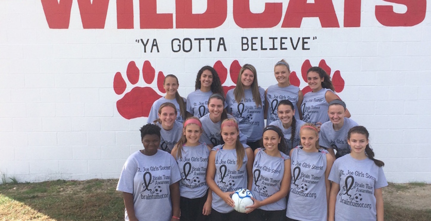 St. Joe Girls Soccer Supports Brain Tumor Awareness T-Shirt Photo