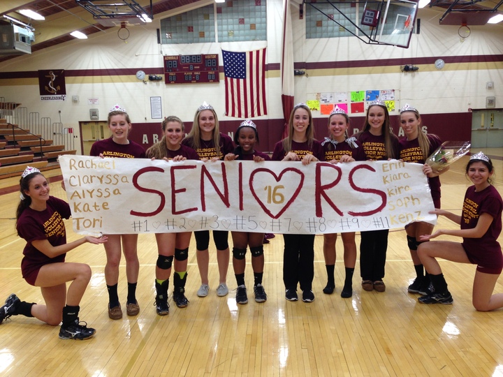 Senior Night Ahs Volleyball T-Shirt Photo