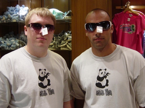 Dumpy And G Licks In Their Bachelor Party Custom Ink Tee's T-Shirt Photo