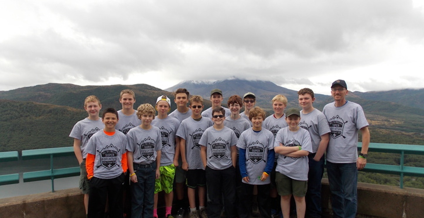 Boy Scouts Summit And Learn About Volcano T-Shirt Photo