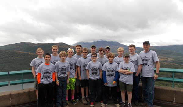 Boy Scouts Summit And Learn About Volcano T-Shirt Photo