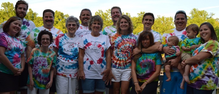Tie Dyeing At Smith Mountain Lake Va T-Shirt Photo