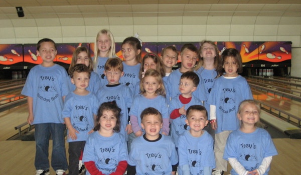 Picture of Trey's Birthday Bowling Bash Custom T-Shirt Design Trey's Birthday Bowling Bash T-Shirt Photo