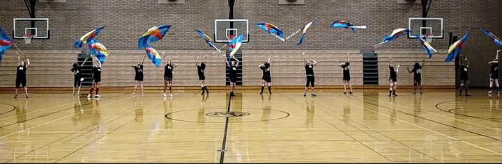 The Mvhs 2015 Color Guard Practices A Toss During Rehearsal T-Shirt Photo