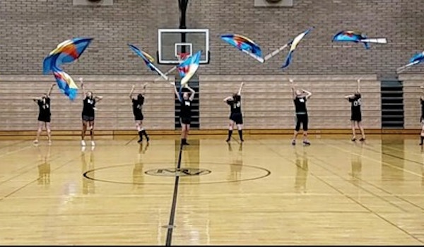 The Mvhs 2015 Color Guard Practices A Toss During Rehearsal T-Shirt Photo
