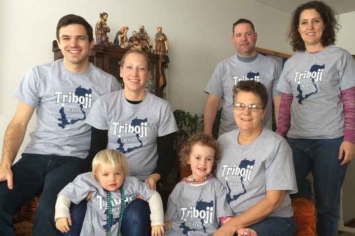 Triboji Beach Family Photo T-Shirt Photo