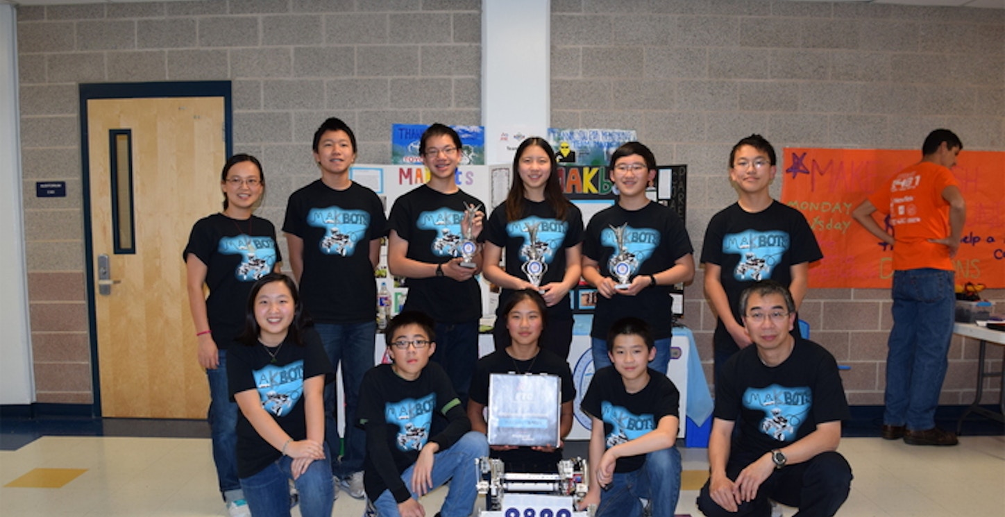 Team Mak Bots And Our Robot T-Shirt Photo