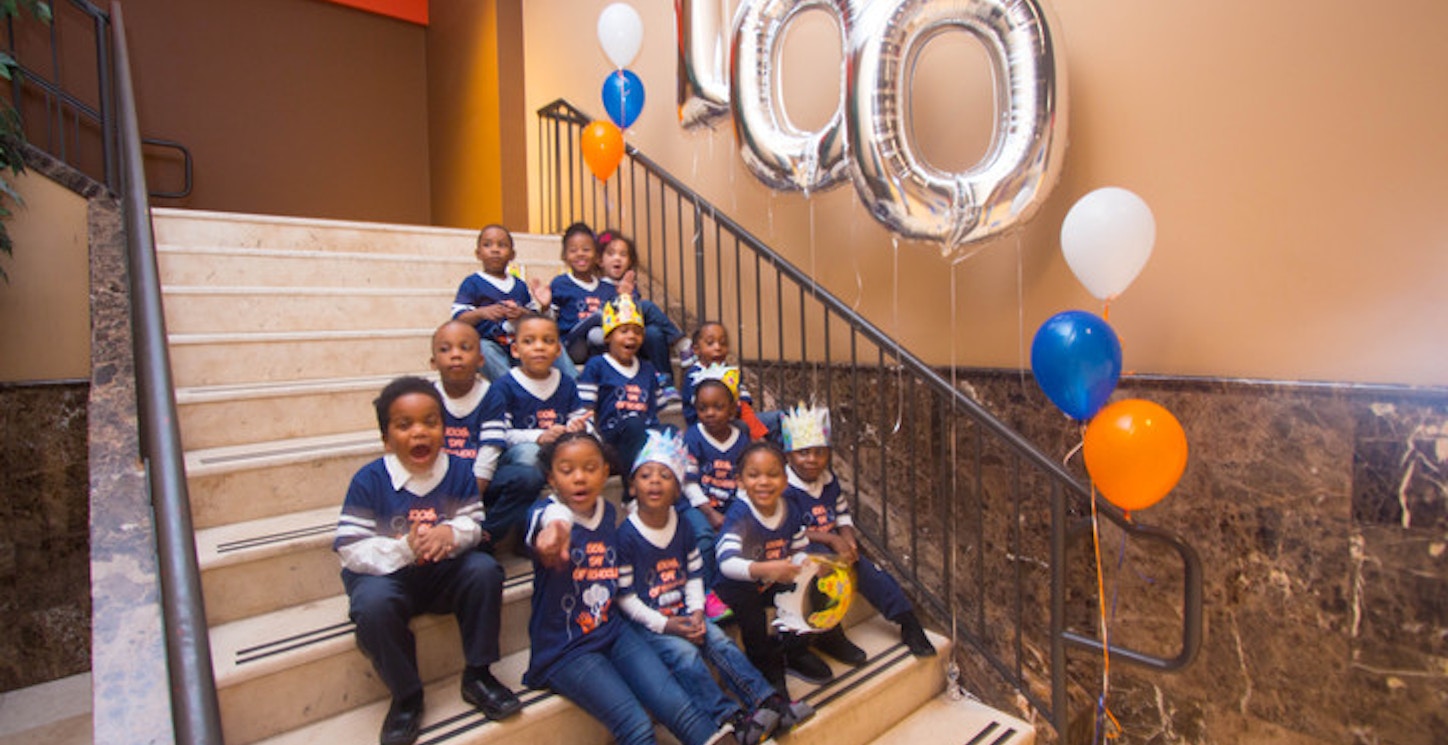 Christian Cultural Center's Brooklyn Preparatory School Celebrates The 100 Th Day Of School  T-Shirt Photo