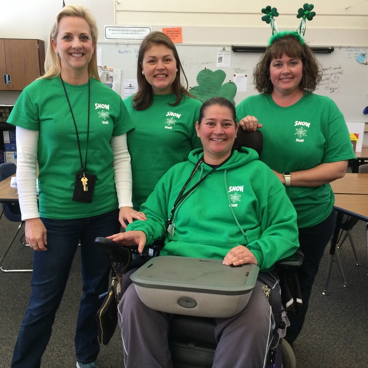Snow Teachers Celebrating St. Patrick's Day  T-Shirt Photo