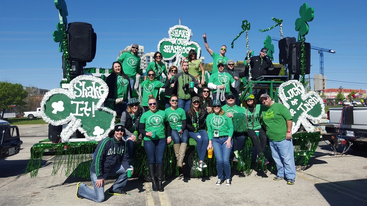 Shake Your Shamrocks In The Dallas Greenville Ave. Parade 2016 T-Shirt Photo