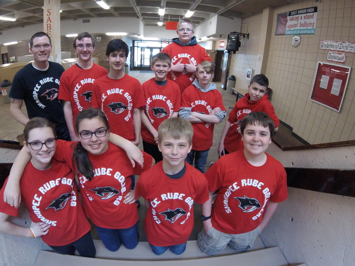 Shakopee East Jr High Rube Goldberg Team (Mn) T-Shirt Photo