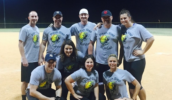 Pitch Slap Softball Takes The Field T-Shirt Photo