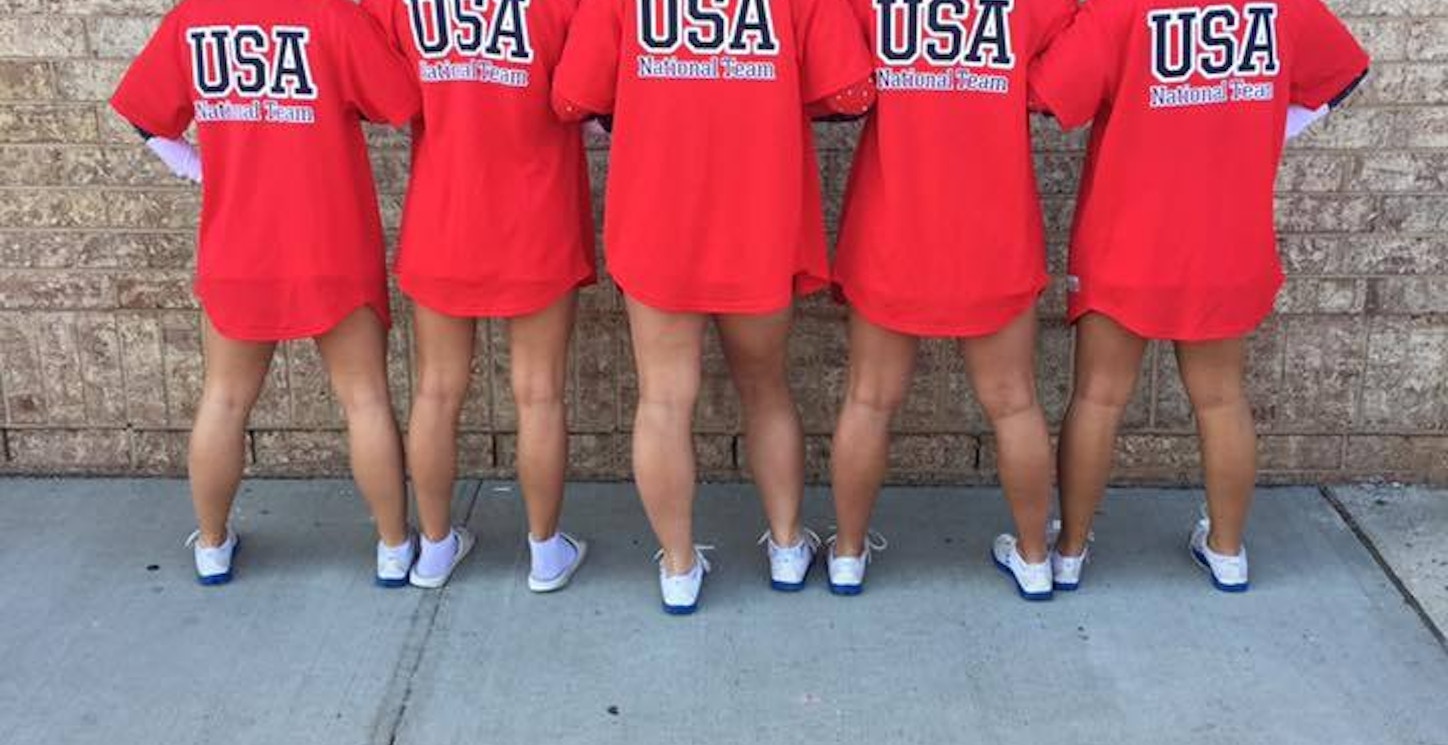 Picture of Usa National Dance Team Gold Medalists Custom T-Shirt Design Usa National Dance Team Gold Medalists T-Shirt Photo