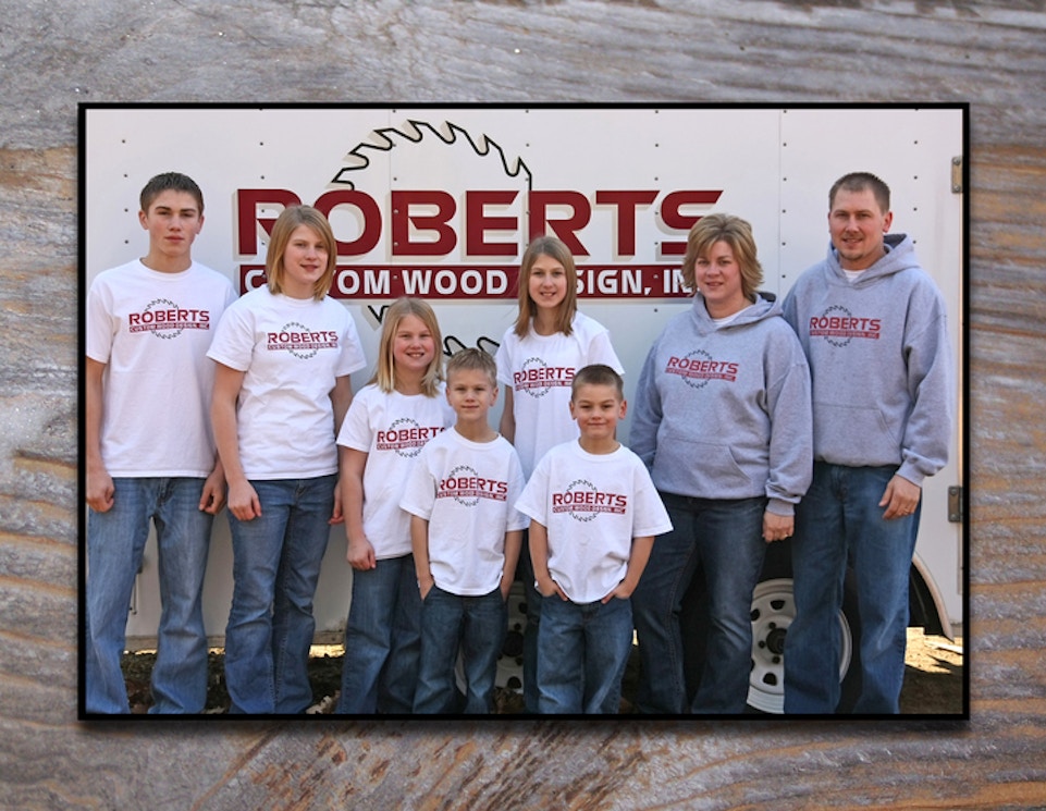 Roberts Custom Wood Design Inc Family T-Shirt Photo