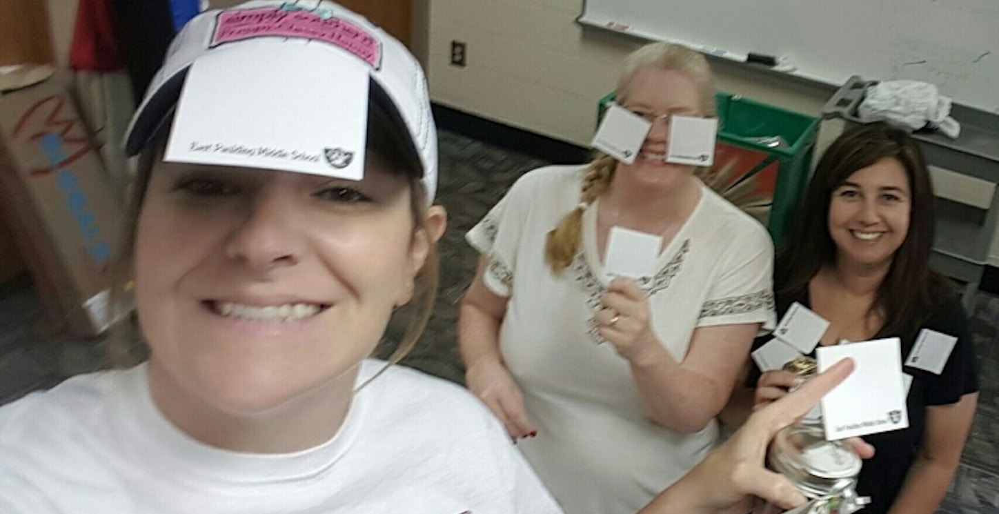 Picture of We Go A Little Post It Crazy For Our Teachers!! Custom T-Shirt Design We Go A Little Post It Crazy For Our Teachers!! T-Shirt Photo