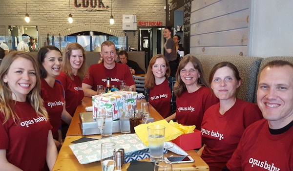 Picture of Celebrating The Opus Baby Custom T-Shirt Design Celebrating The Opus Baby T-Shirt Photo