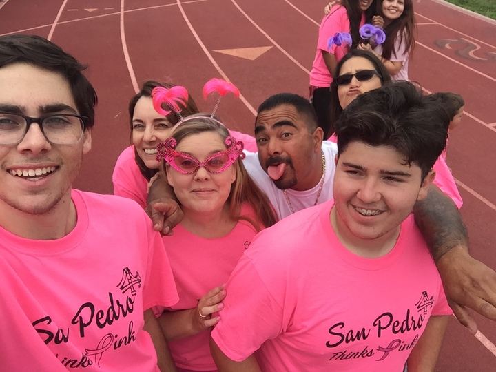 Thinking Pink Around The Track T-Shirt Photo