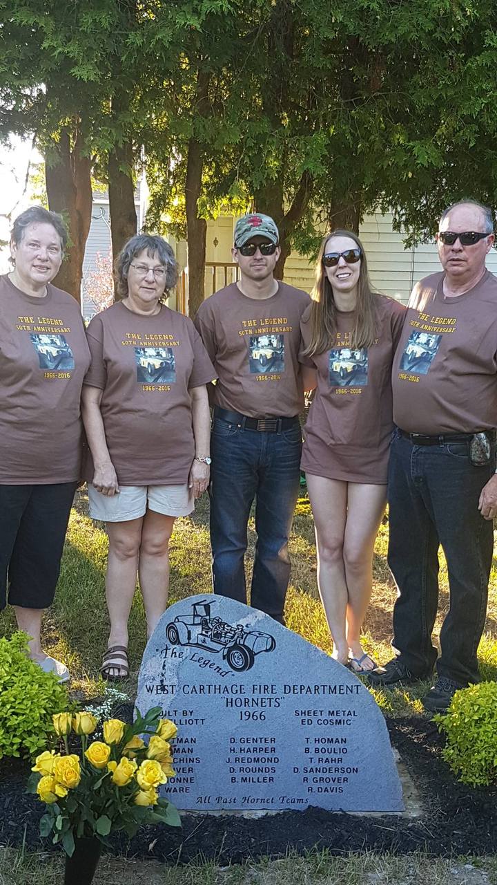 1966 West Carthage Hornet Monument Dedication T-Shirt Photo