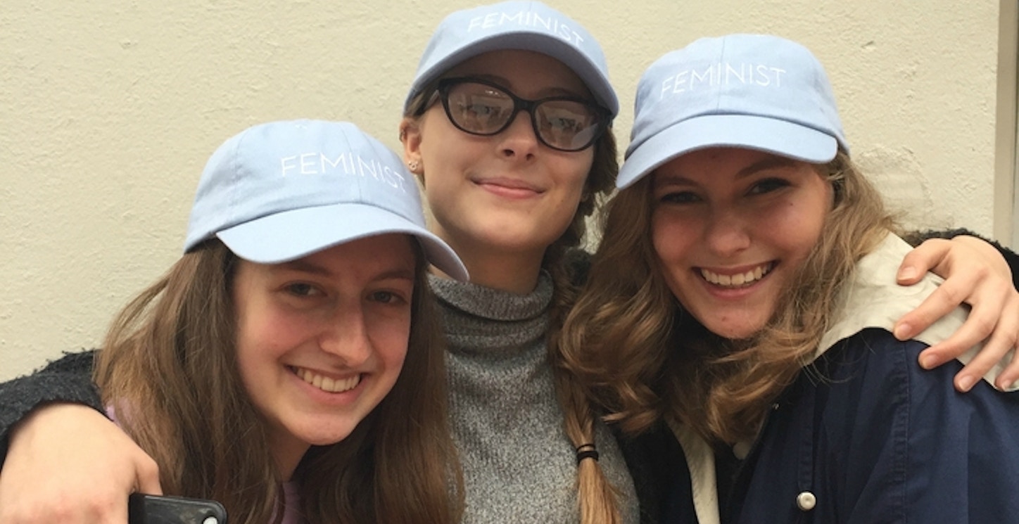 Picture of Feminist Hats Custom T-Shirt Design Feminist Hats T-Shirt Photo
