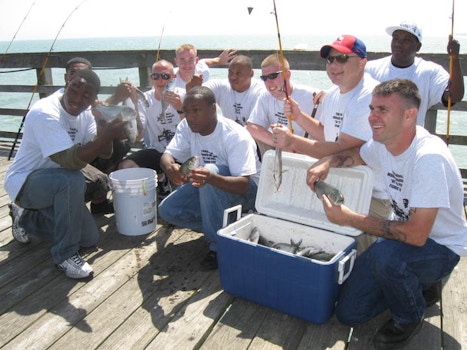 Wounded Warriors Hit The Pier T-Shirt Photo