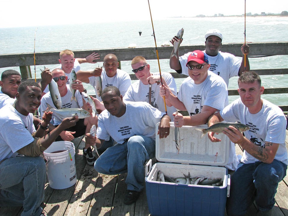 Wounded Warriors Pier Fishing Trip 6 May09 T-Shirt Photo