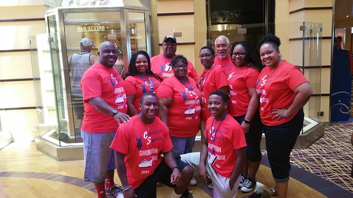 Chandler's Graduation Cruise / Entire Group T-Shirt Photo