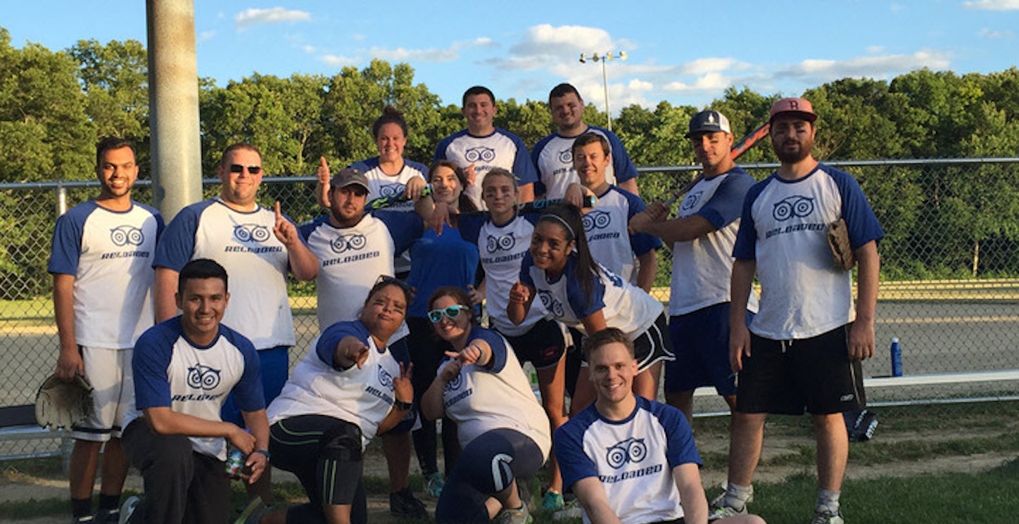 Picture of Trip Advisor Softball Custom T-Shirt Design Trip Advisor Softball T-Shirt Photo